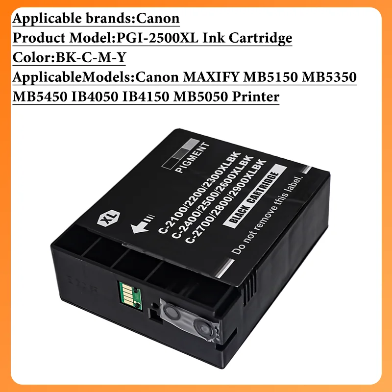 PGI-2500XL PGI2500XL 2500XL Ink Cartridge PGI-2500 Compatible For Canon MAXIFY MB5150 MB5350 MB5450 IB4050 IB4150 MB5050 Printer