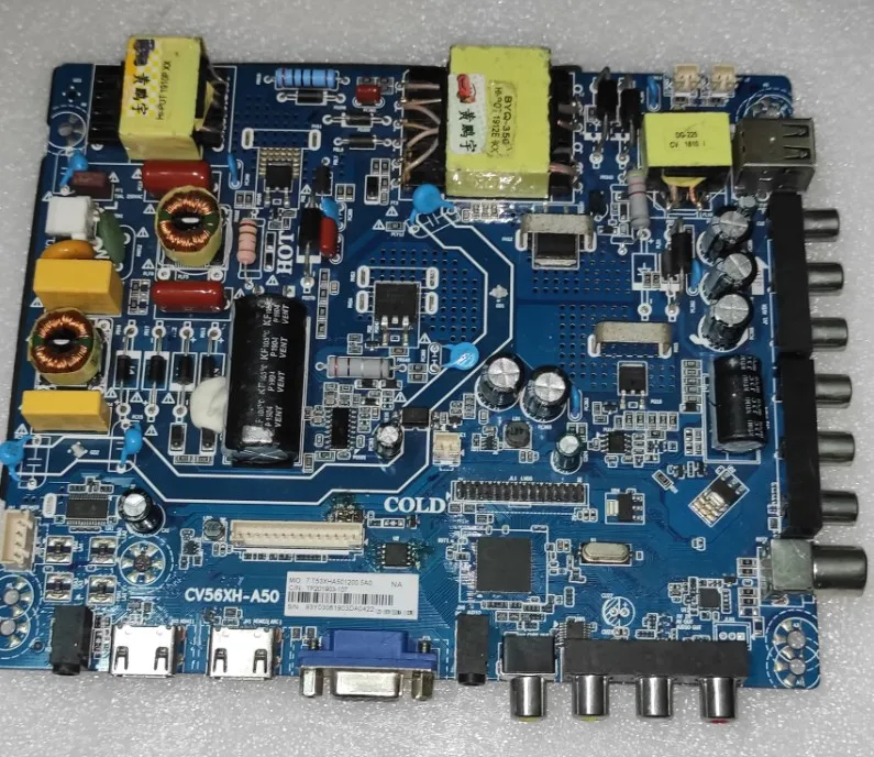 free shipping !!  CV56XH-A50  Three in one TV motherboard  Current voltage   550ma   120--180v 1000w   working good