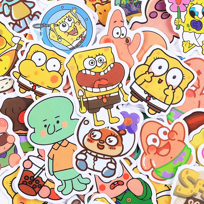 SpongeBob SquarePants Stickers Cartoon Animation Emoticons Phone Case Decoration Handnet Stickers