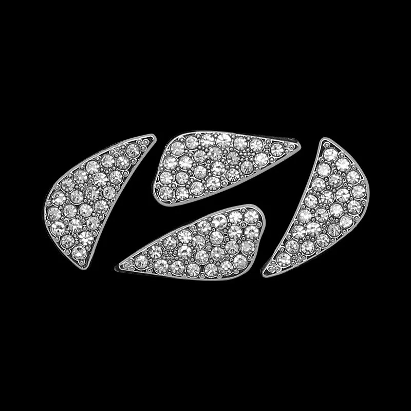 Car interior Car Steering Wheel Logo Crystals Diamond/ Carbon Fiber Decor Cover Sticker For Hyundai i25 i35 Tucson Accent image 5