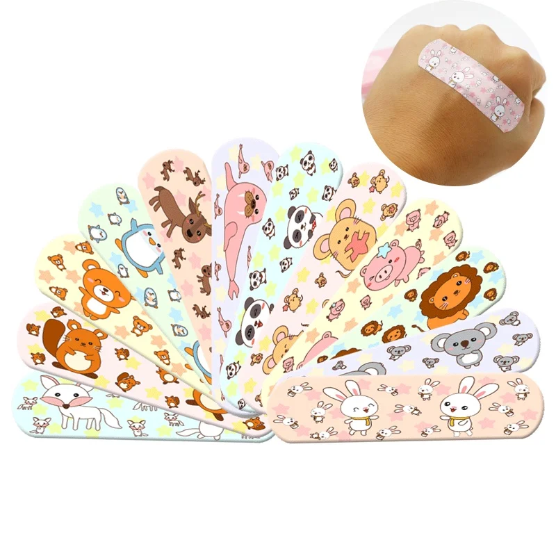 Band Aid dos desenhos animados para crianças, ataduras adesivas, kit de emergência, gesso ferida, bandaid anime, bonito, hemostasia, primeiros socorros, 120pcs, lote