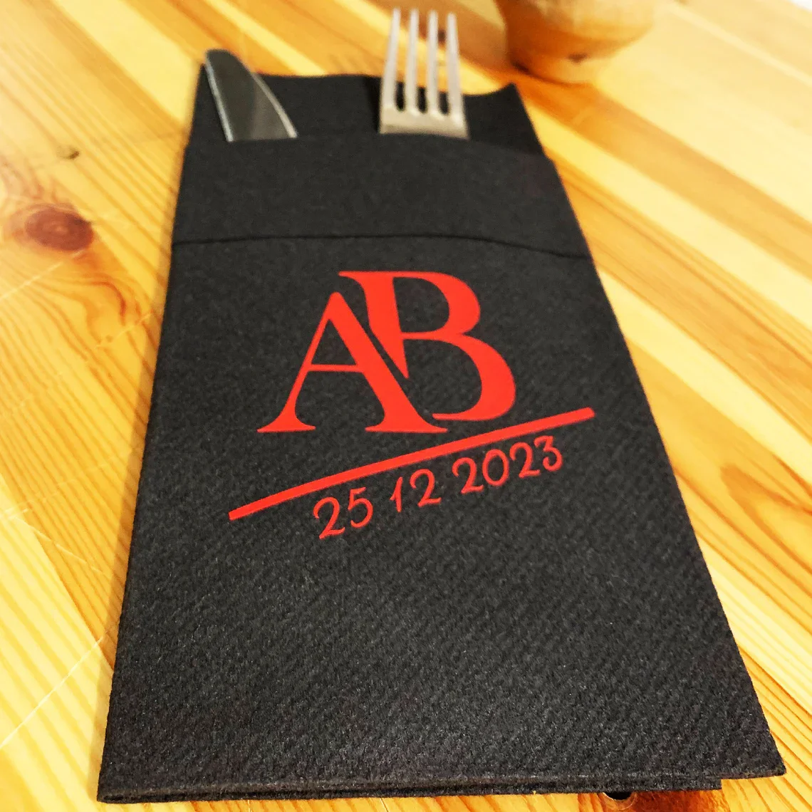 Personalized Airlaid Napkin, Perfect Size Linen-Like Handmade Disposable, Pocket wedding napkins for reception or Events