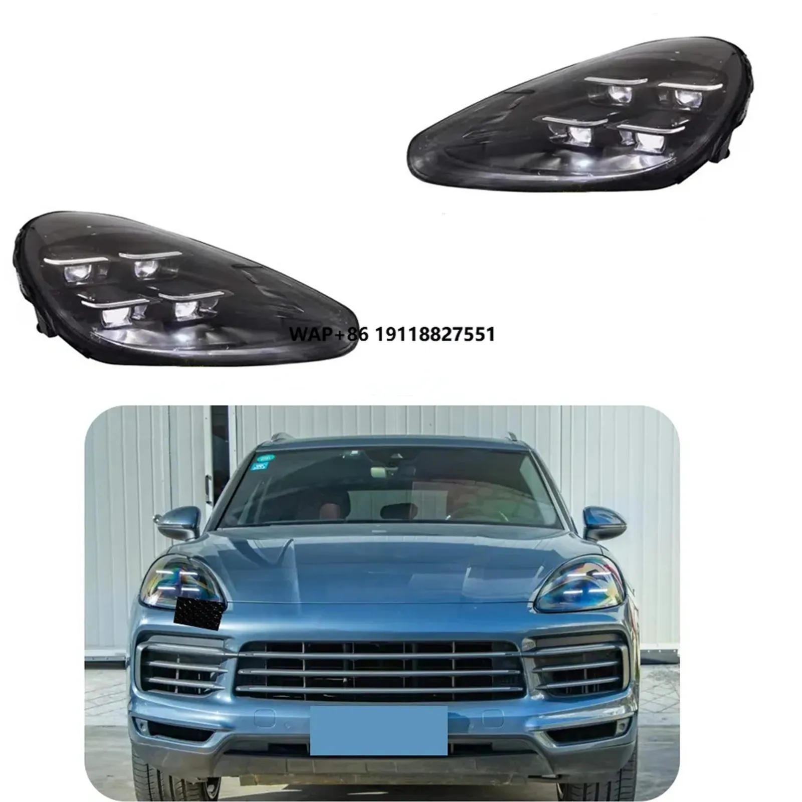 

Модернизация квадратных полностью светодиодных фар 9YO в сборе для Cayenne 2011-2023 958 958.1 958.2 Передние лампы