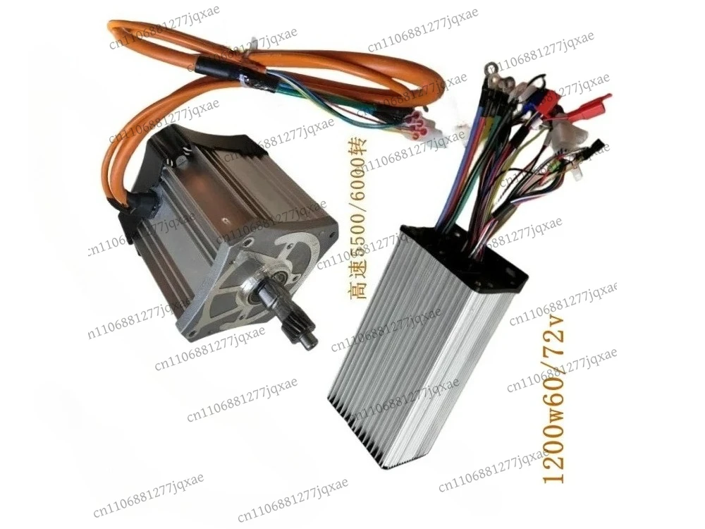Frequency Conversion High-speed Motor 1200W 1500W 60V 72V 5500RPM 6000RPM Controller Permanent Magnet Synchronous Sine Wave