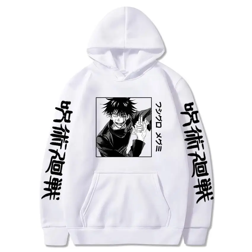 Jujutsu Kaisen Inspired Megumi Fushiguro Anime Portrait Japanese Manga Print Hoodie Men Women Trendy Pullover Sweatshirt 2026