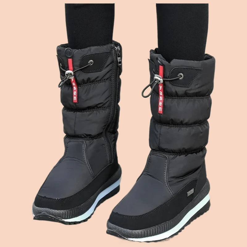 

Fashion Women Winter Shoes Warm Fur Botas mujer 2025 Women Snow Boots Platform Winter Boots Thick Plush Waterproof Non-slip