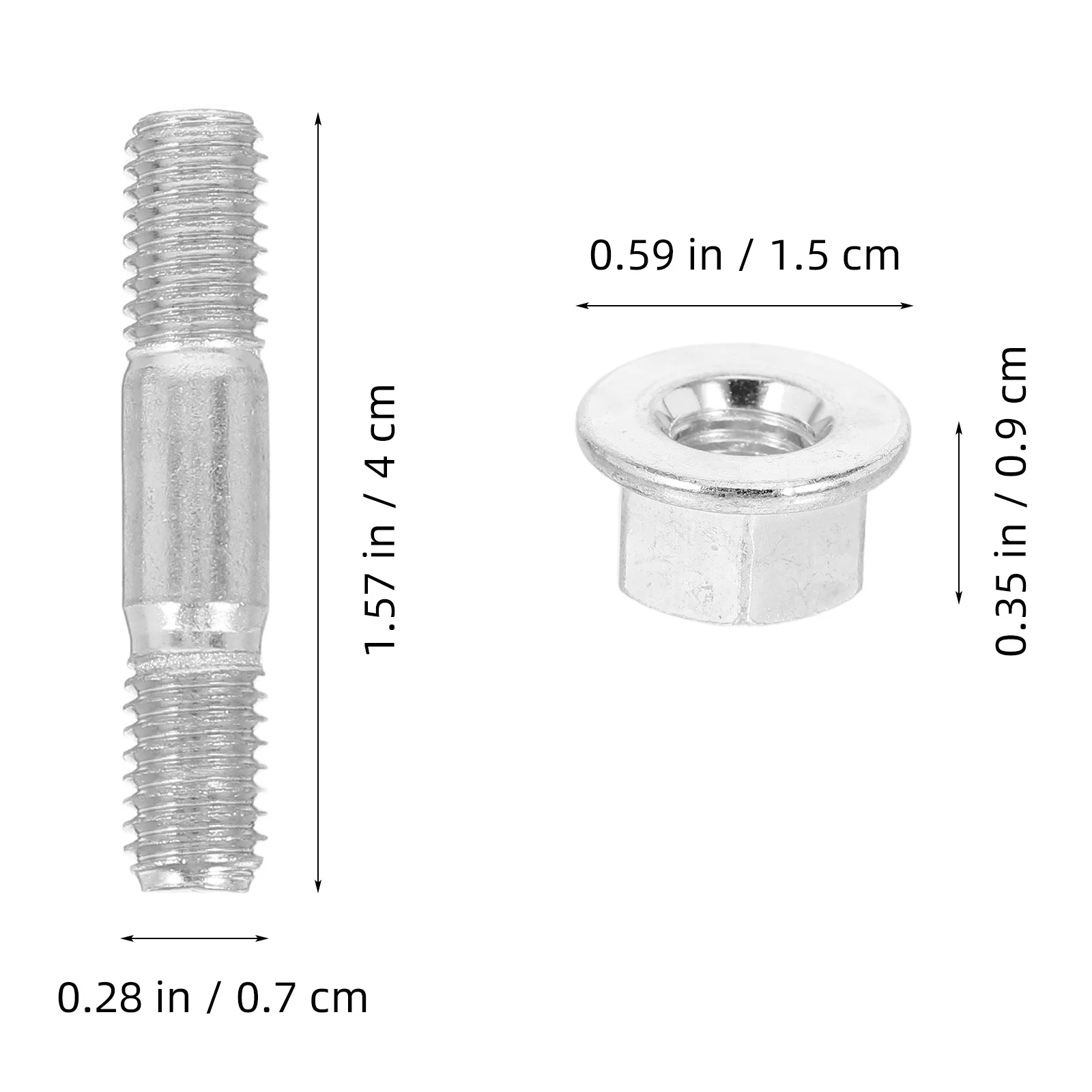 1 Satz Metall-Kettensägenplatten-Schrauben, doppelköpfige Schrauben, selbstschneidende Bolzen für die Wartungssatz zum Anziehen von Stangenschienen