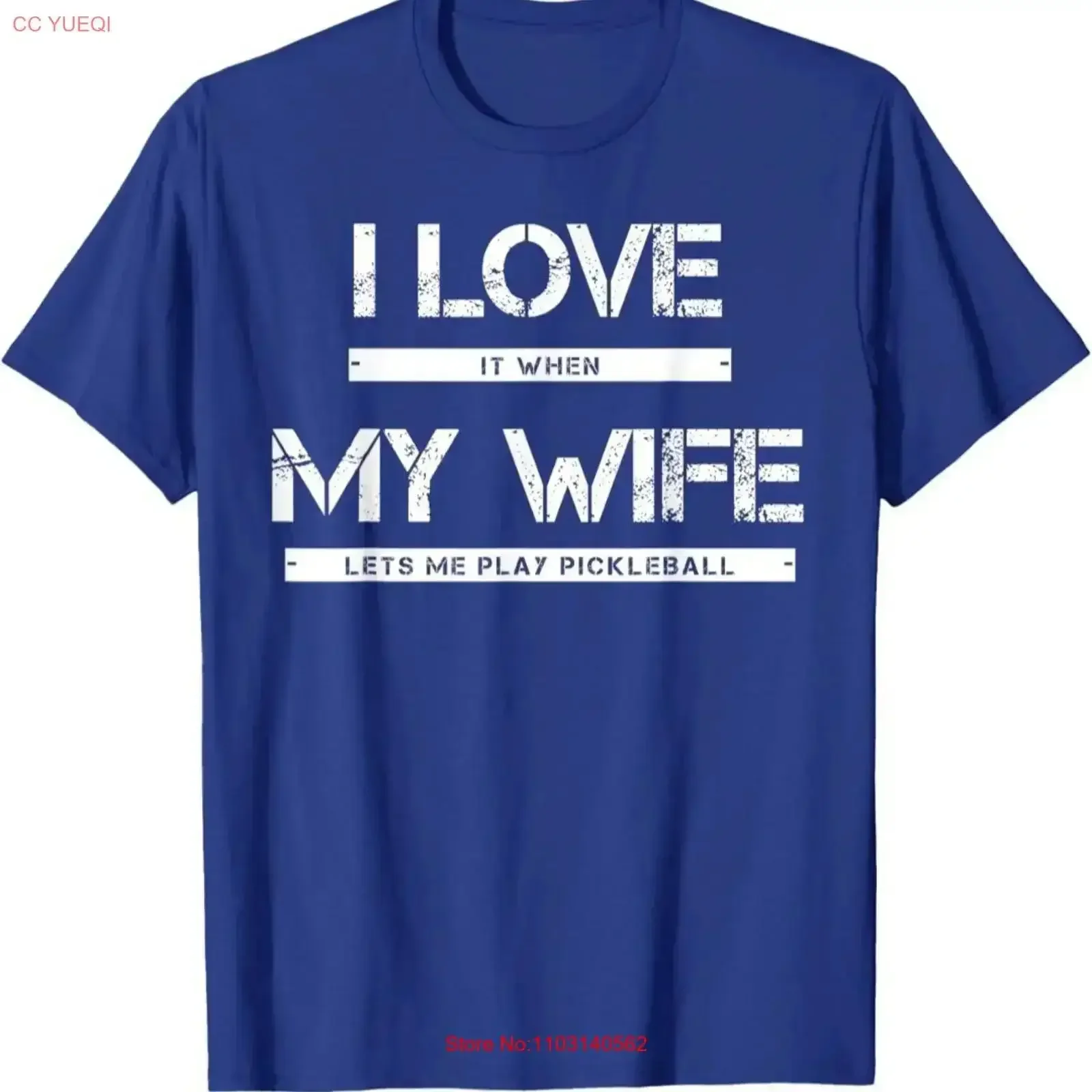 Mens T Shirt I Love It When My Wife Lets Me Play Pickleball Medium vintage Washed Breathable Top For Everyday Wear Stylish