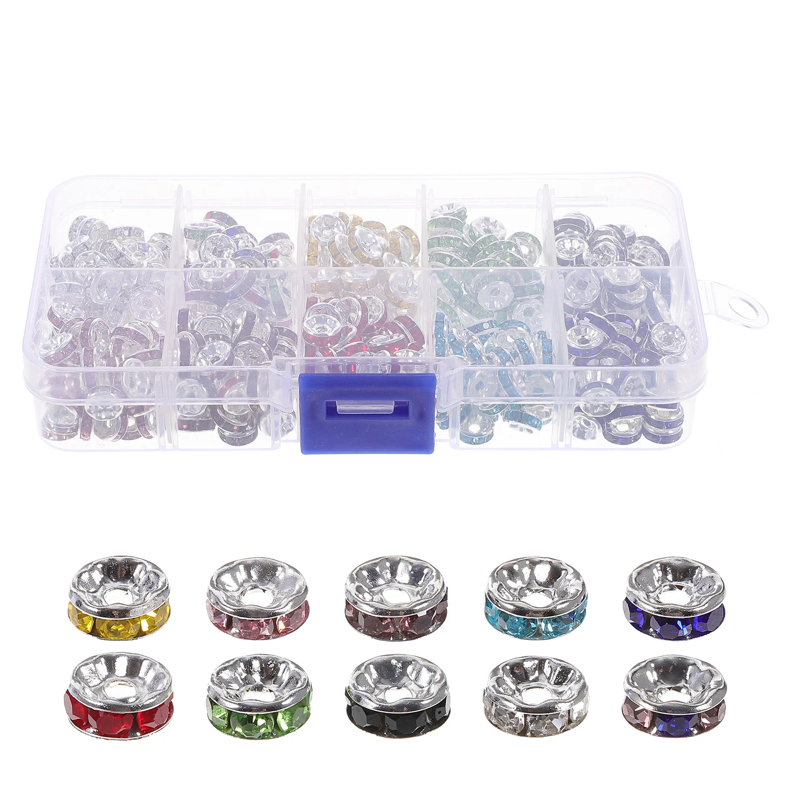 

1 Box Rhinestone Spacer Beads Diamond Beads for Jewelry Making Bracelet Necklace DIY Craft Supplies Rhinestone Bead