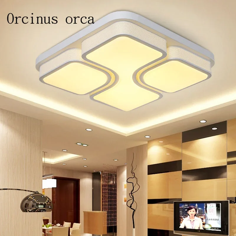 

Black/White Modern Led Ceiling Lights For Living Room Bedroom 95-265V Indoor lighting Ceiling Lamp Fixture luminaria teto