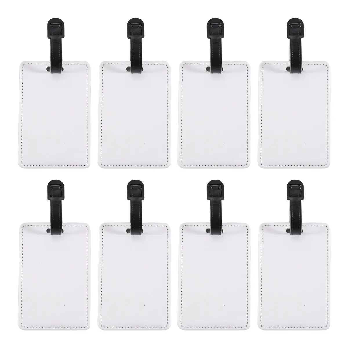 

N82R 8Pcs Sublimation Luggage Tags Name Tag Blank Suitcase Tags Heat Transfer Bag Tags Business ID Card Holder Travel ID Tags