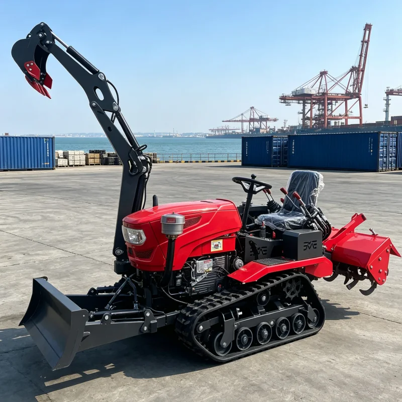 Orchard Sprayer Tractor - Customized Ride-on Diesel Crawler Tiller, Multifunctional