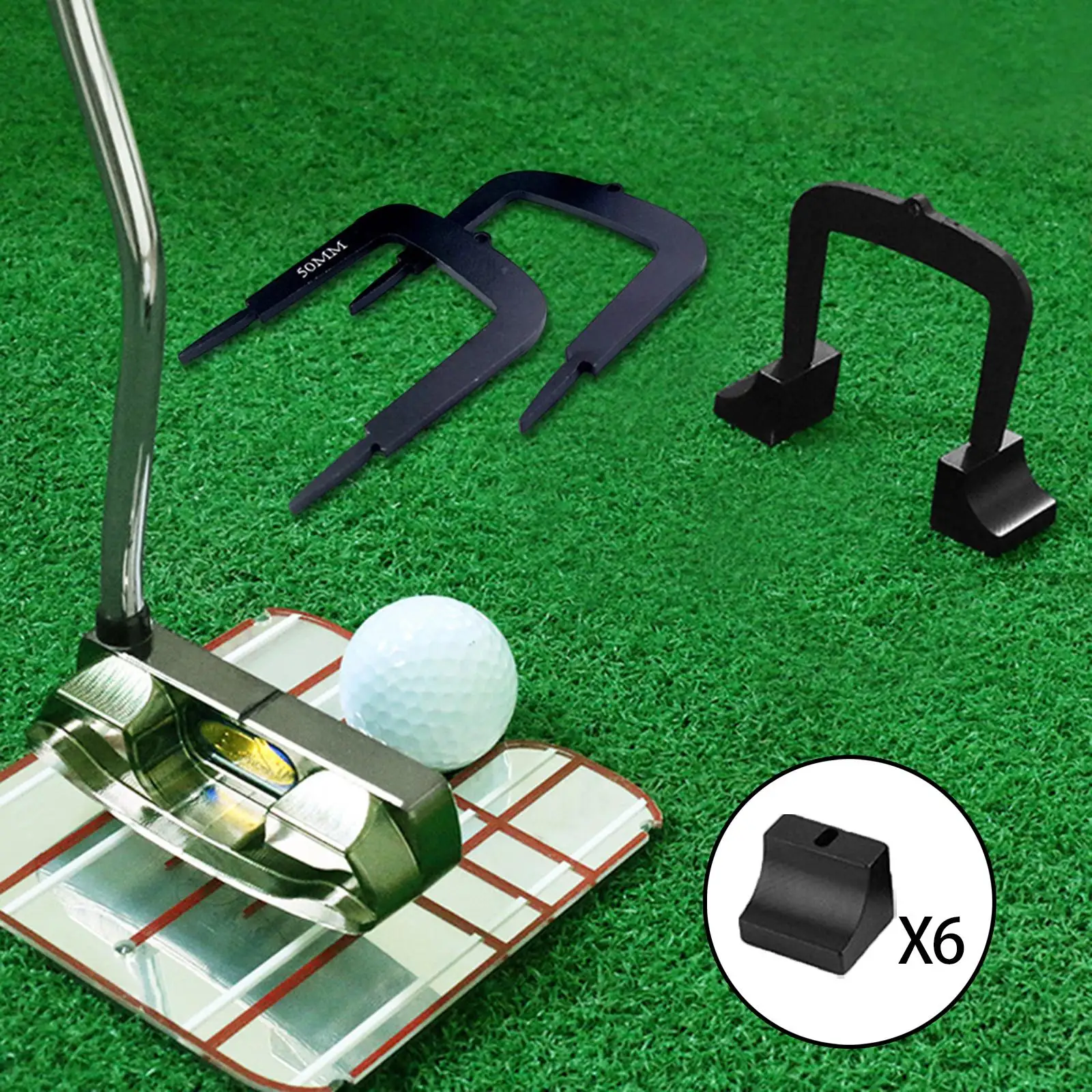 3Pcs Golf Putting Gates Metal Golf Training Aid Golf Putter Practice Beginners Putt Trainer Swing Differently Sized Putter Gates