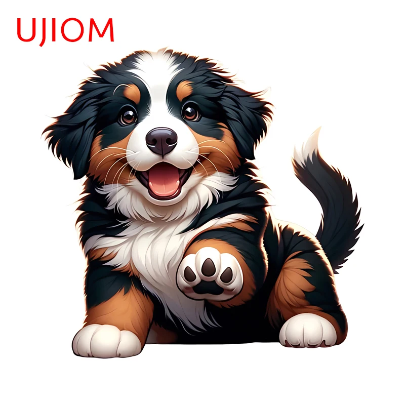UJIOM Kawaii Bernese Mountain Dog Wall Sticker Interesting Furniture Vestibule Laptop Decals Artistic Living Room Wallpapers