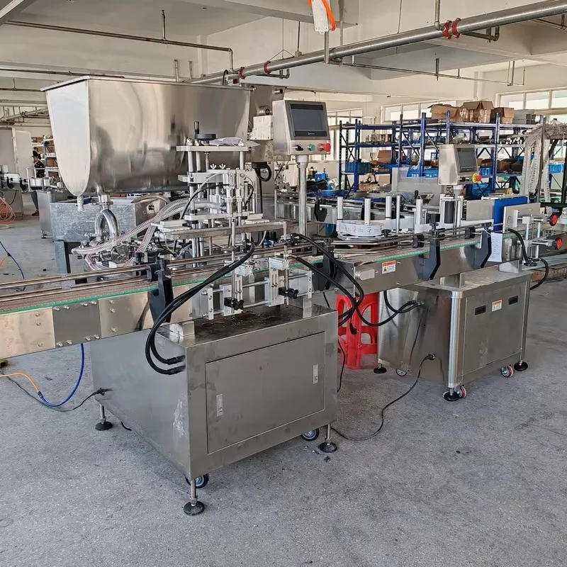 Commercial Bottle Filling Capping Line Full Automatic Liquid Filler Equipment For Food Beverage Processing Factory Customized