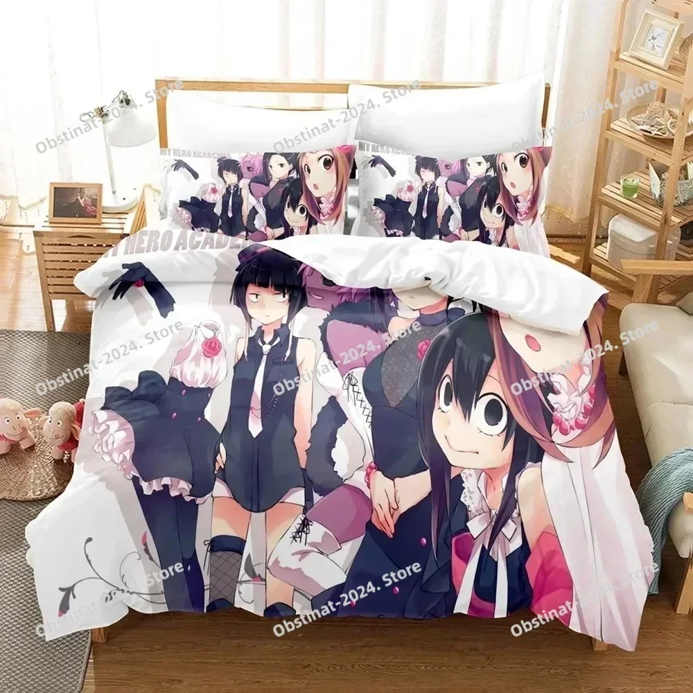 My Hero Academia Bedding Set Japan Anime Printed single Comforter Quilt Bed Duvet Cover Pillow Case 3 Pieces Set Kids Adult Size