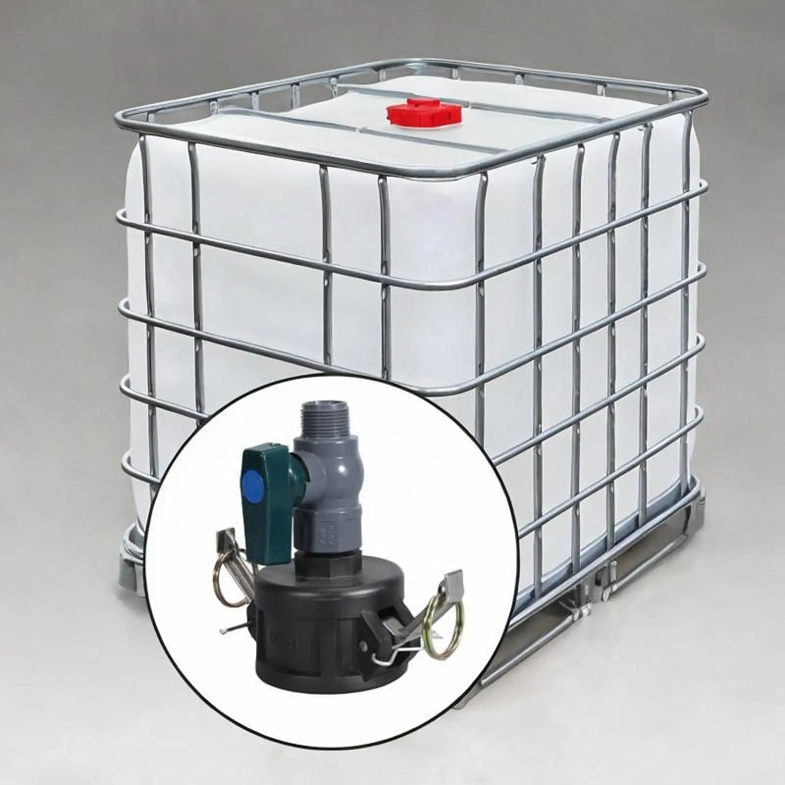 

Адаптер IBC Tote Tank заменяет легко устанавливаемый герметичный с шаровым клапаном