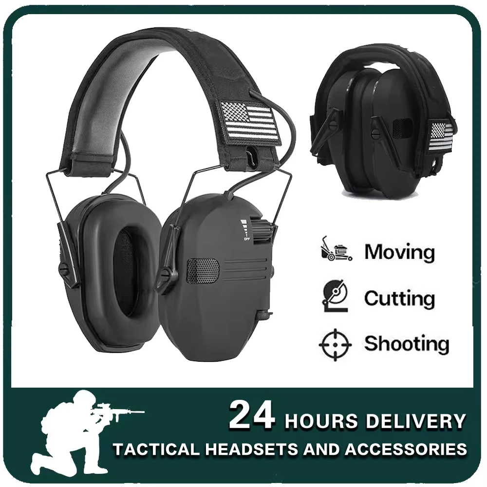 Tactical shooting earmuffs outdoor hunting noise reduction hearing protection headphones ultra-thin foldable portable