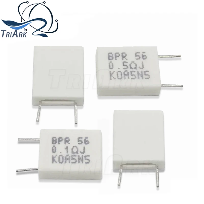 

10PCS BPR56 5W 0.001 0.1 0.15 0.22 0.25 0.33 0.5 Ohm Non-Inductive Ceramic Cement Resistor 0.1R 0.15R 0.22R 0.25R 0.33R 0.5R