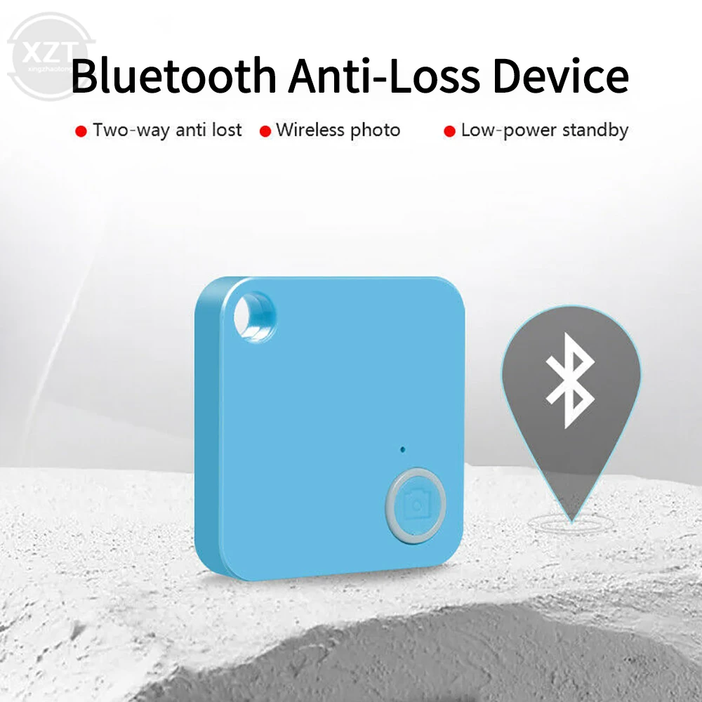 1pc Mini Button Anti-loss Device Square Smart Tracker Alarm Bluetooth Anti-loss Device Key Locator GPS Tracker
