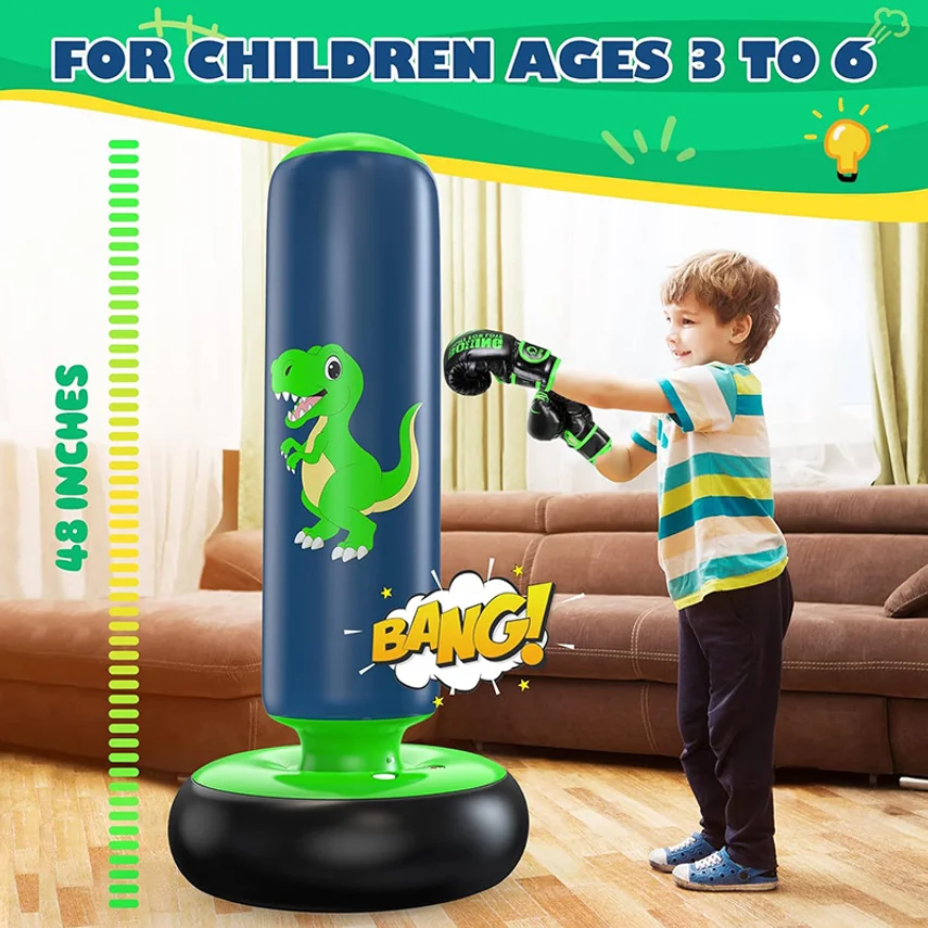 Durable Household Thickened Sports Pvc Tumbler For Children's Fitness, Fighting, And Stress Relief, Water-filled And Inflatable