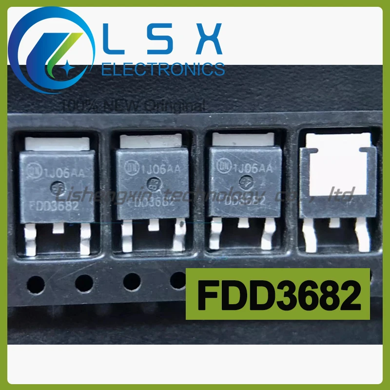 10 pezzi FDD3682 TO252 32A 100V nuovo e originale