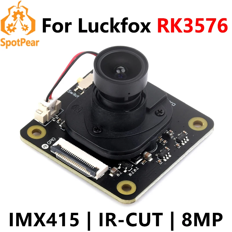 Luckfox RK3576 IMX415 IR-CUT Camera Full color 98Degree FOV Wide Angle 8MP 3840x2160 Pixels