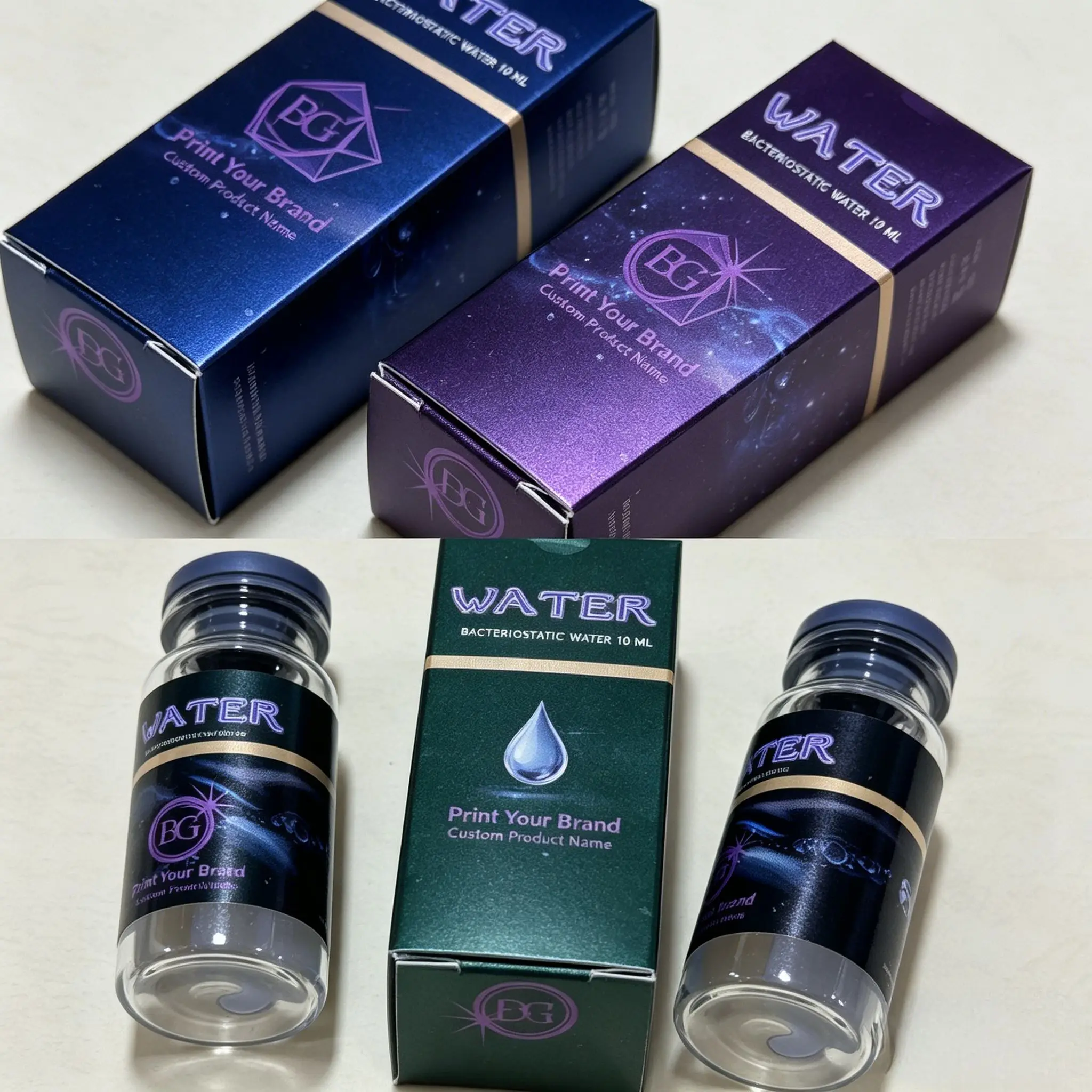 Safe Non-toxic Vinyl Labels,Complete Custom Peptide Decal & Box Set for 3ml 5ml 10ml Personal Care Packaging - Detail 1