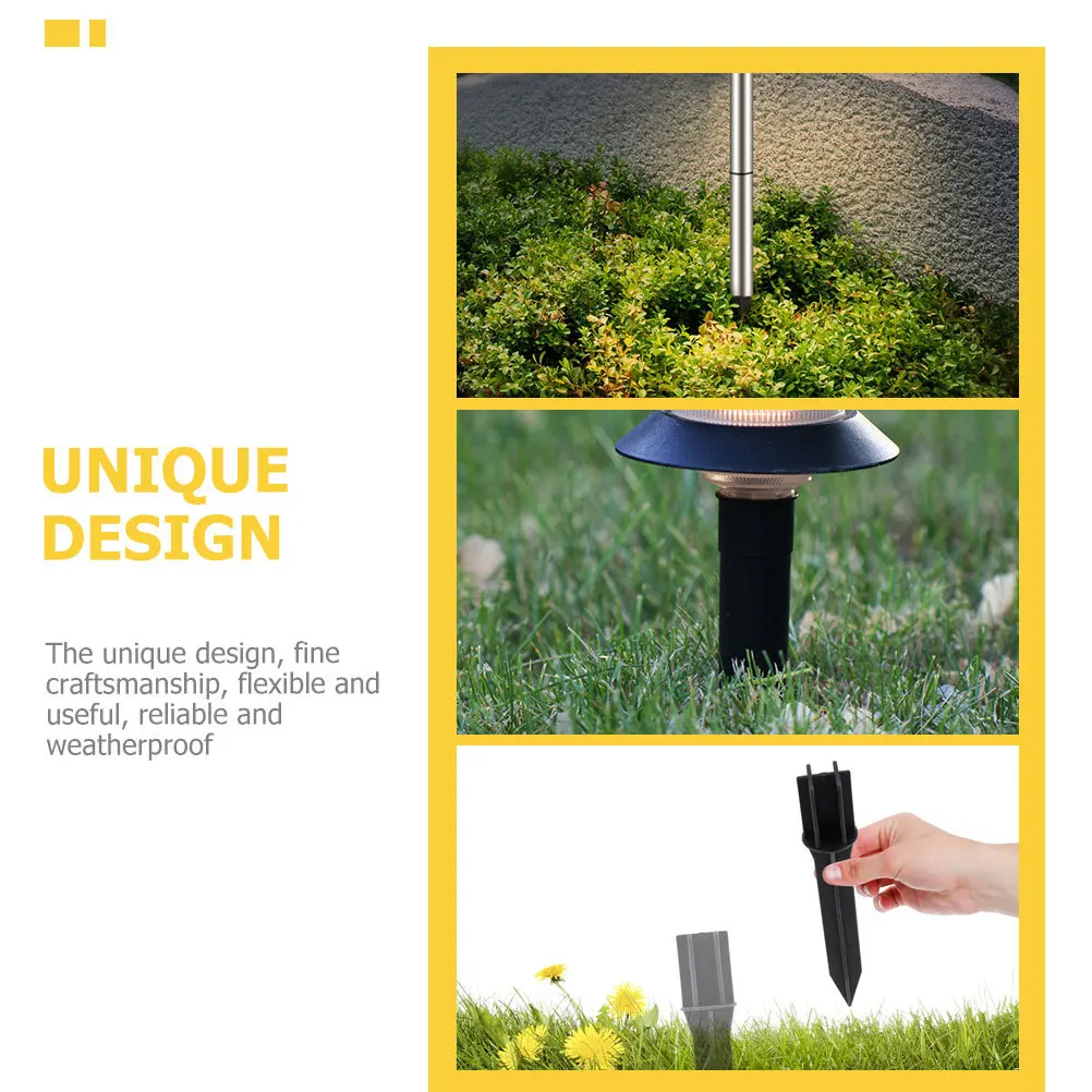 

10Pcs Ground Stake Weatherproof ABS Landscape Lighting Replacement Stakes for Solar Lights Outdoor Garden Lamp Path Light