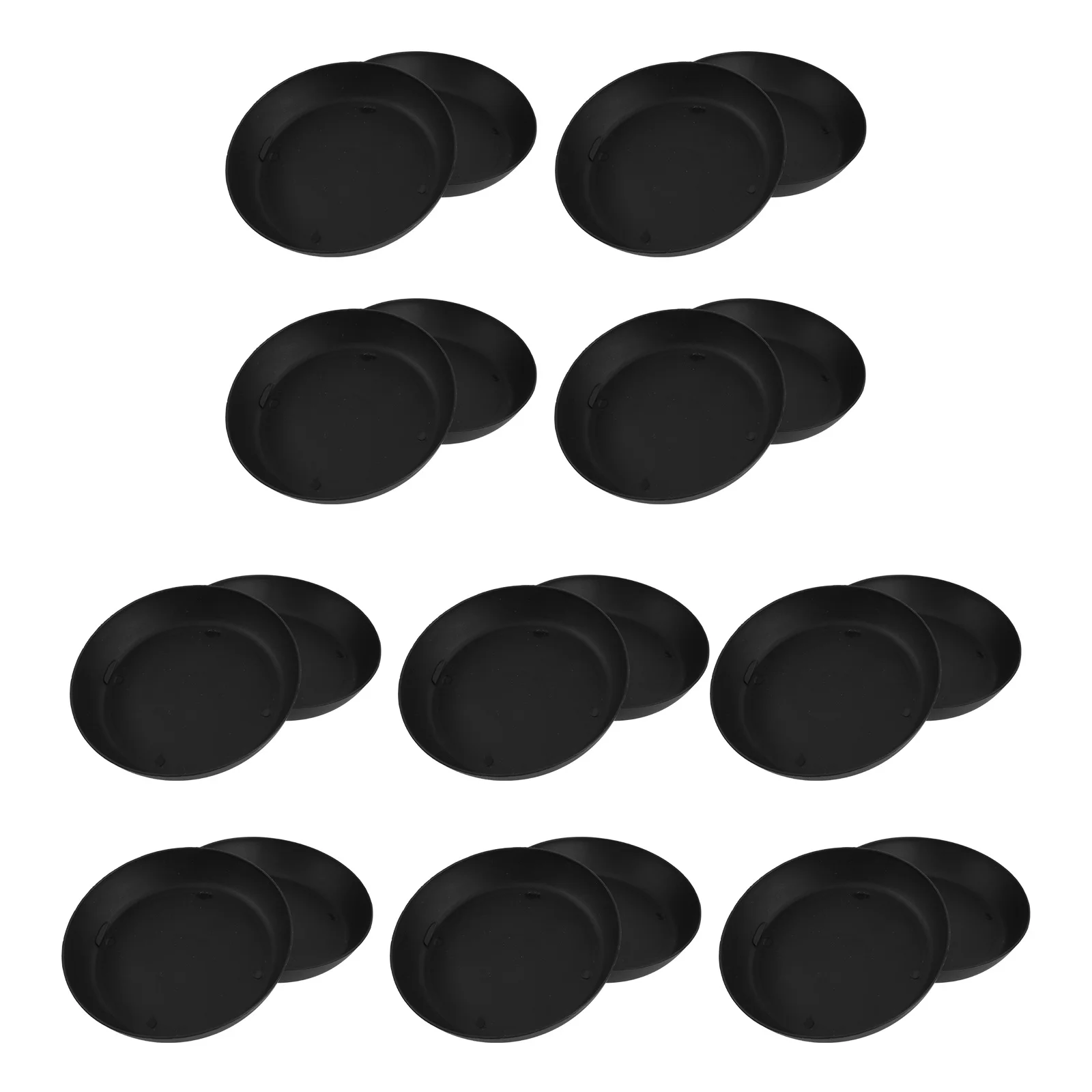 

20Pcs Plastic Flower Pots Tray Black Round Plant Saucer Heat Resistant Durable Protector for Balcony Garden Plant Pots Tray