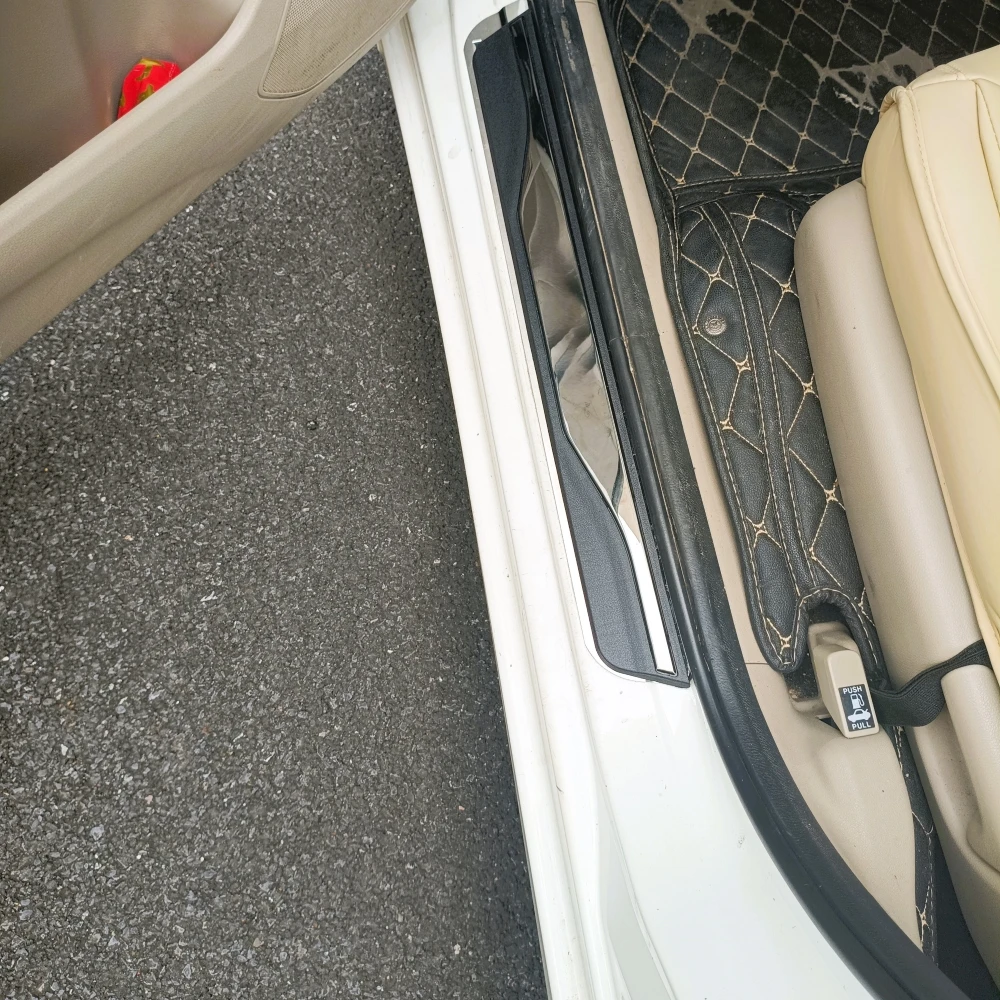For Geely EX5 EM-i 2024-2027 Car Door Sill Scuff Plates Pedal Adhesive Threshold Protector Sticker Steel Anti-Scratch Auto Parts