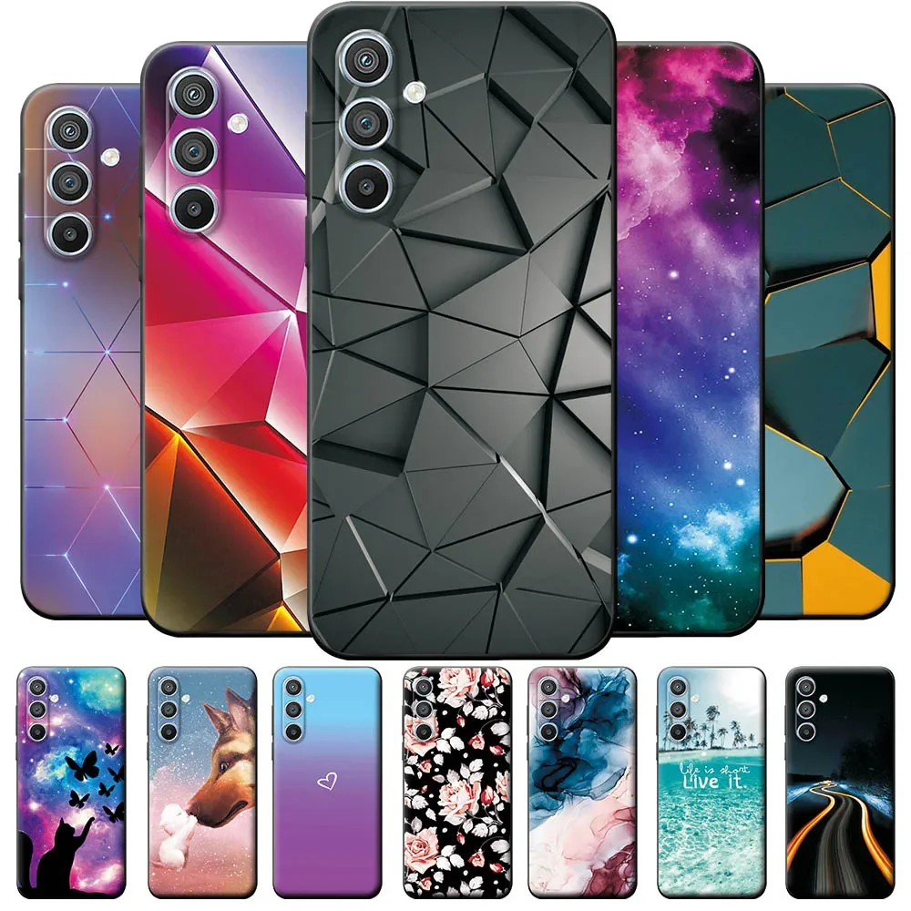 For Samsung A54 5G Case A34 Shockproof Phone Cases for Samsung GalaxyA54 Marble Black Silicone Back Cover Samsung A34 5G Fundas