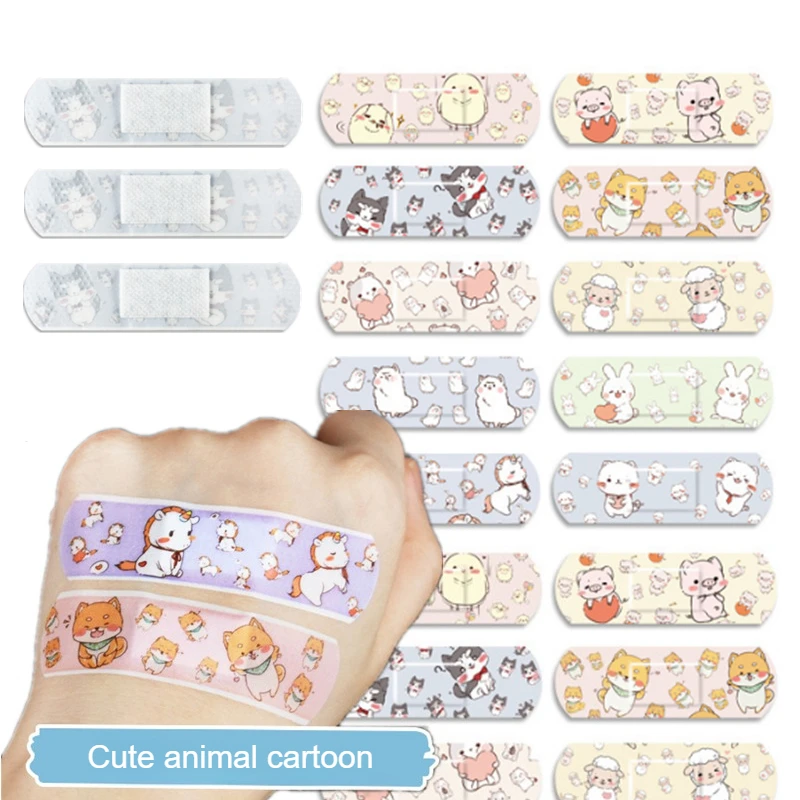 

120pcs/set Cartoon Band Aid Waterproof Patch Elastic First Aid Plaster for Children Kids Skin Wound Dressing Adhesive Bandages