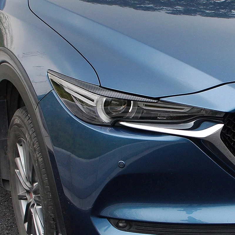

For Mazda Cx-5 Cx5 CX-8 2017-2019 2020 2021 Front Headlight Head Lamp Eyebrow Eyelid Cover Trim Exterior Accessories