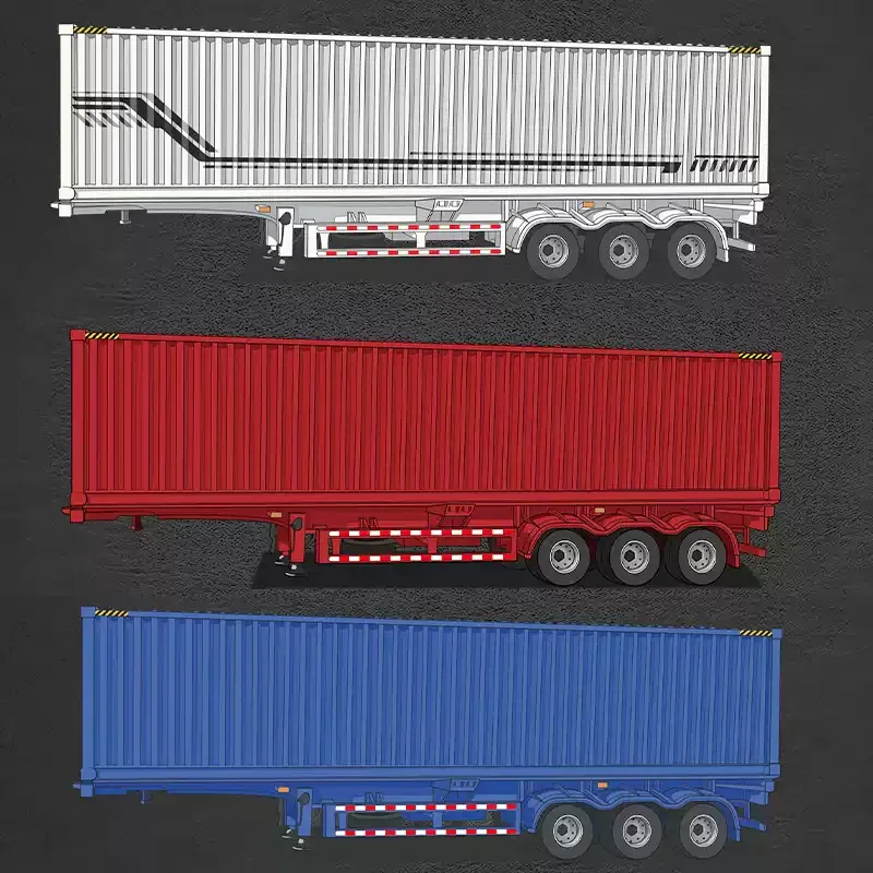 MASSDI Diecast 1:64 Maßstab Container-Anhänger Legierung Simulationsautomodell Sammlerstück für Erwachsene Dekorationsgeschenk Spielzeug Statische Ausstellung