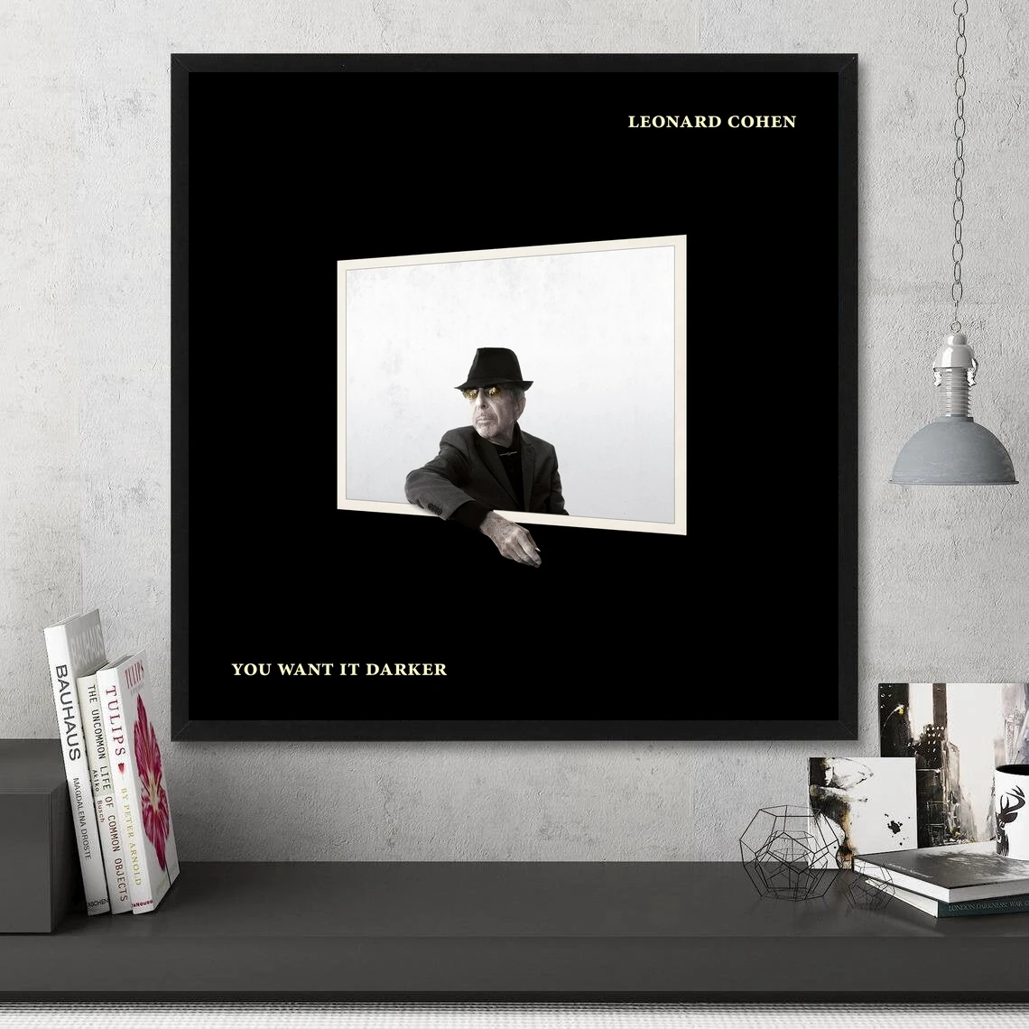 Leonard Cohen You Want It Darker Music Album Poster Canvas Art Print Home Decor Wall Painting ( No Frame )