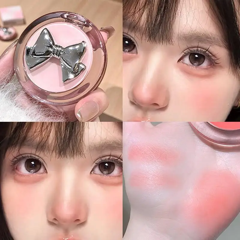 

Lightweight Powder Mist Blush Multi-Purpose Cream Blush Buildable Nude Makeup with Natural Finish Whitening Color Adjusting