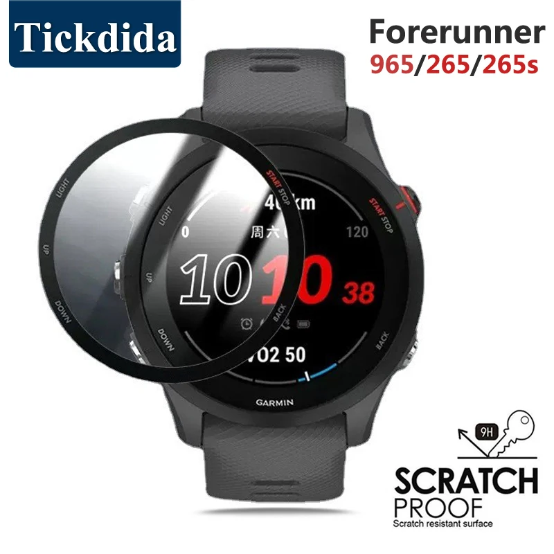 Film de protection d'écran en verre trempé souple, pour Garmin Forerunner 965 265 265s Forerunner 265s 265