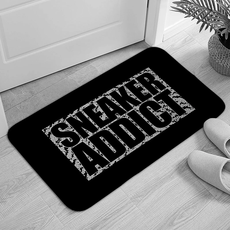 Sneaker Addict Bathroom Kitchen Foot Mat Rug for Bedroom Living Room Floor Carpet Anti Slip Home Outdoor Entrance Doormat