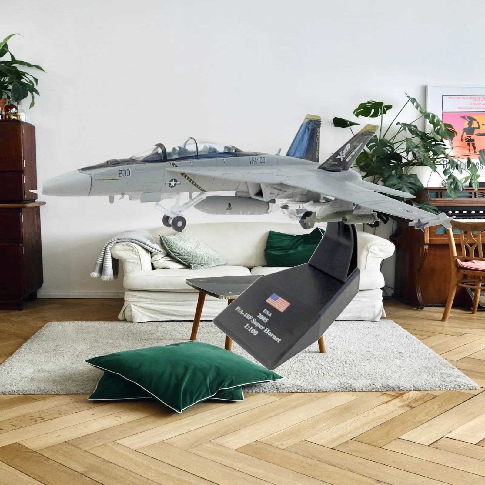 alloy-model-replica-diecast-1-100-scale-jet-with-stand-for-aviation-themed-decor