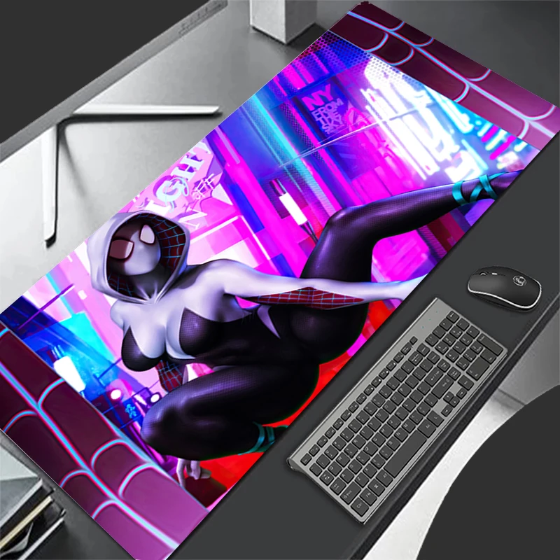 Mouse Pad Gaming Accessories PC Gamer alfombrilla xxl Spider-Woman Gwen Computer Desk Mat Laptop Varmilo Keyboard Pads Mousepad