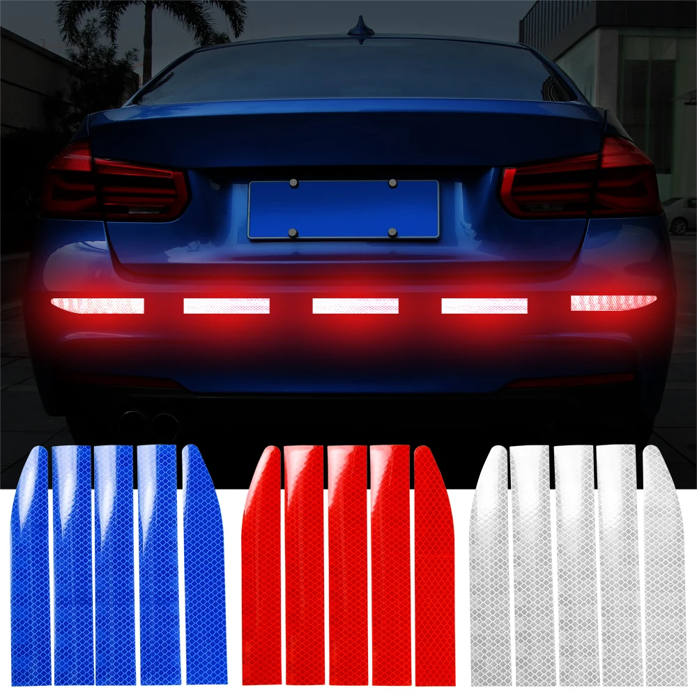 5x Car Reflective Sticker Warning Safety Tape Car styling for Nissan Micra leaf teana note almera classic Qashqai Pulsar Micra