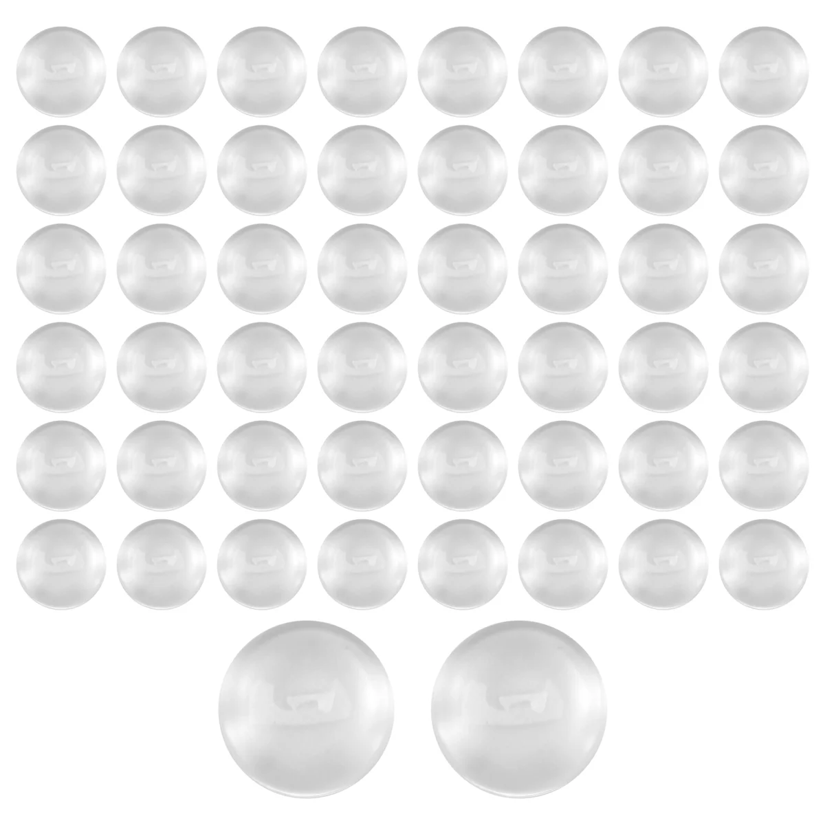 FZFZ 50 قطعة/الوحدة 12 مللي متر مستدير مسطح الظهر واضح الزجاج كابوشون جودة عالية