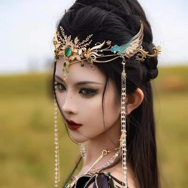 Exotic Style Elf Princess Hair Accessories Hanfu Hair Crown Chinese Vintage Dunhuang Ethnic Style Banna Travel Haiband