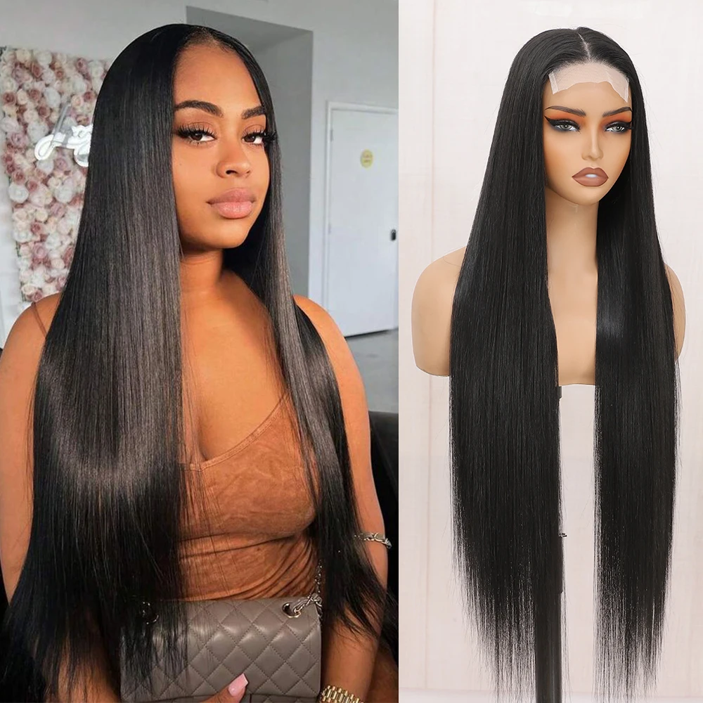

Gladys 36inch Synthetic Lace Front Wigs 36 inches Highlight Brown Blonde High Temperature Cosplay Wigs Straight Hair Wigs