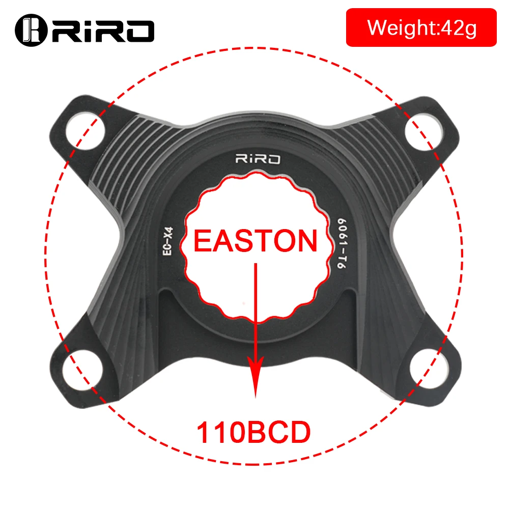 RIRO 4-armiger Kettenblatt-Adapter für Easton EC90 XXE 5-Bolts Spider für Shimano Direct Mount auf 110BCD/130BCD Konverter R7000 R8000 – Detail 6