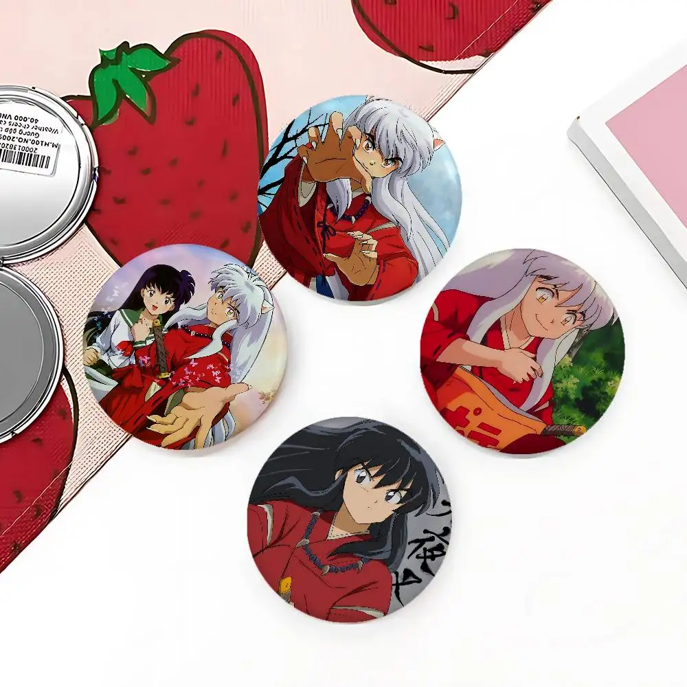 Anime I-Inuyashas Badges Peripheral Lapel Pins Tinplate Round Brooch For Shoulder Bag Accessories Souvenir Gifts view 4