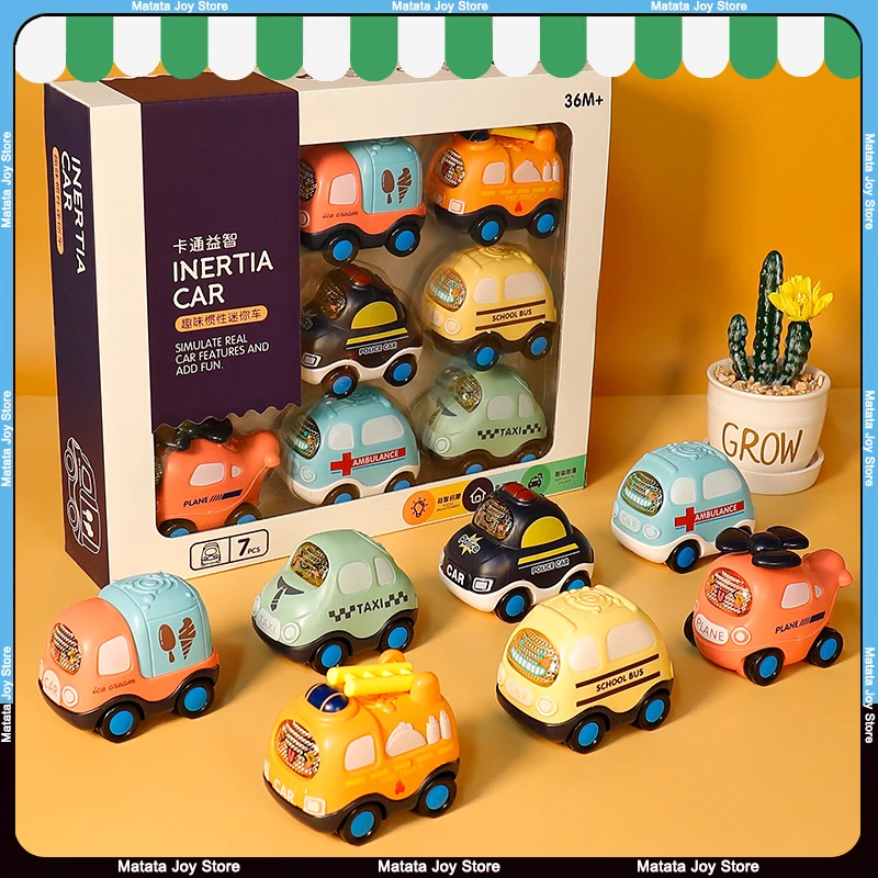 

Children Car Toy Set Ambulance Fire Truck Model Plane Inertia Car Non Regenerative Car Model Anti Fall Cute Fun Baby Boys Girls