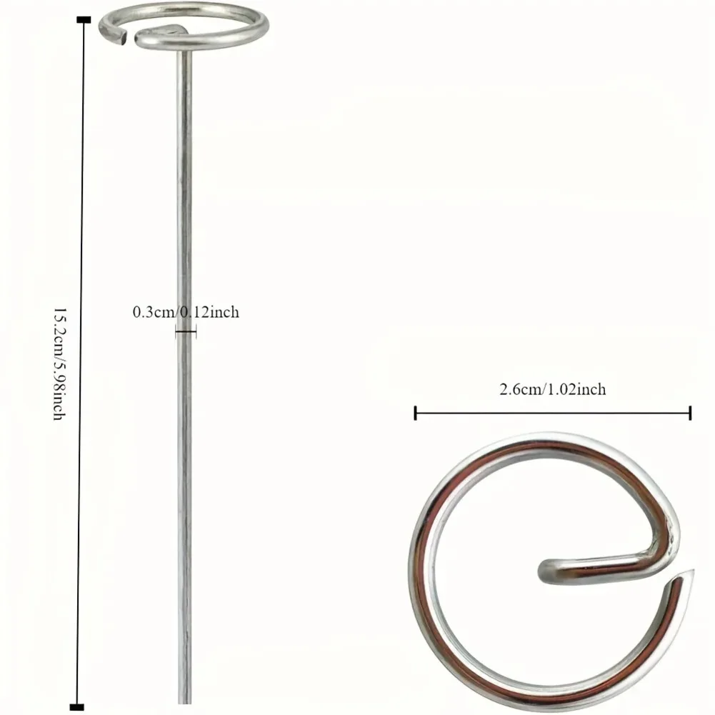 60 قطعة ستابلز المناظر الطبيعية 6in حديقة حصص غطاء أرضي النسيج دائرة دبابيس علوية لوازم الحدائق دعم النبات والعناية #6