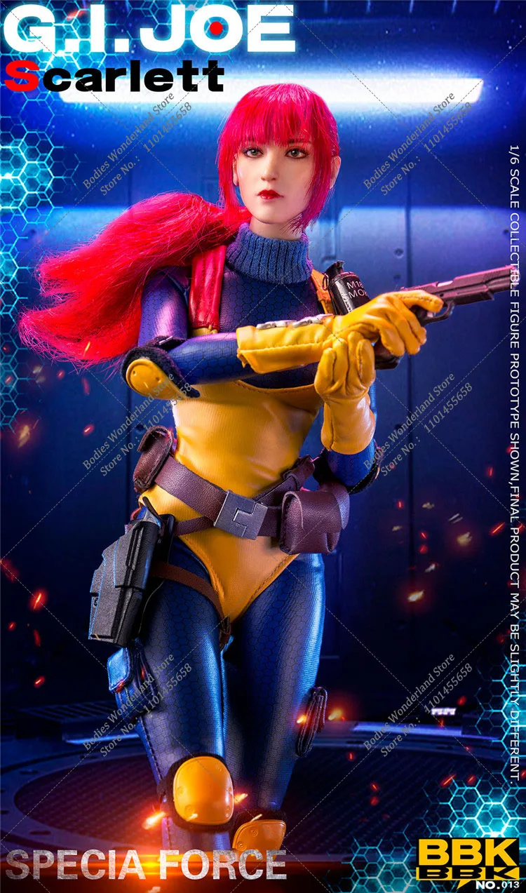 متوفر BBK BBK013 1/6 بيع مثير أنثى GIJOE Redhead Scarlett Solider عمل الشكل دمية نموذج لمحبي هدايا العيد